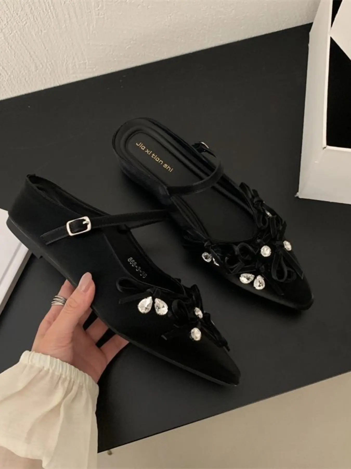 4.5cm Women's New Glossy Wedge Slip-On Shoes, Pointed Toe Design, Bow Detail, Elegant High Heels for Dates, Daily Wear, All Seasons