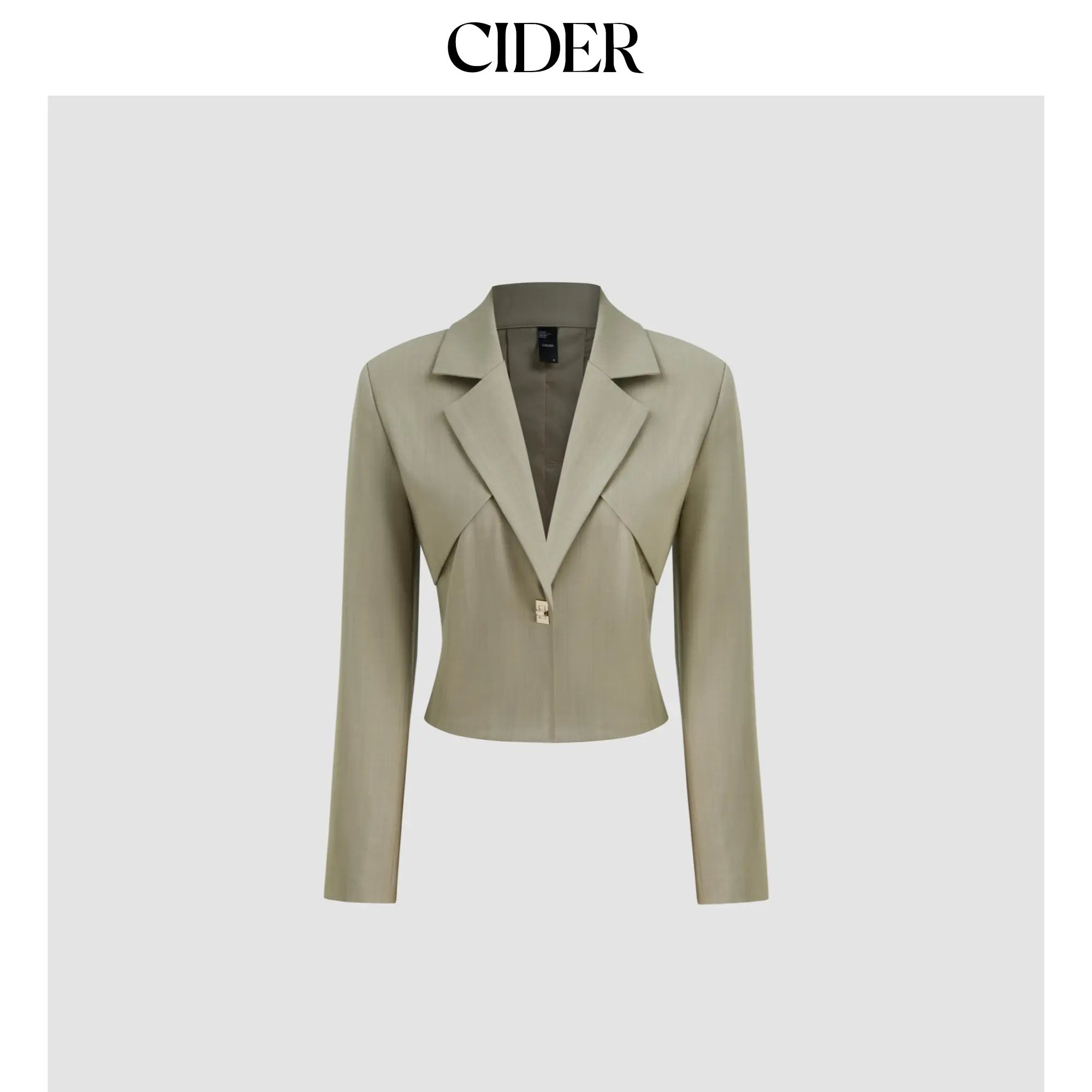 Cider [size 2-10] Collar Solid Belted Blazer