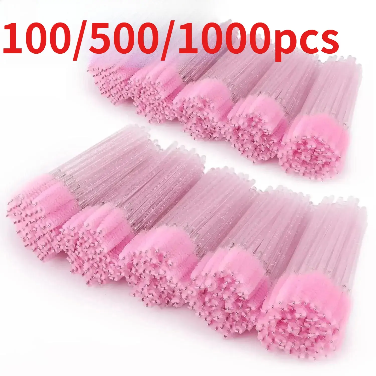 Wholesale 100/500/1000 Eyebrow Beauty Tools, Colorful Disposable Eyelash Mascara Brushes, Single-Use Makeup Applicators, Bulk Pack
