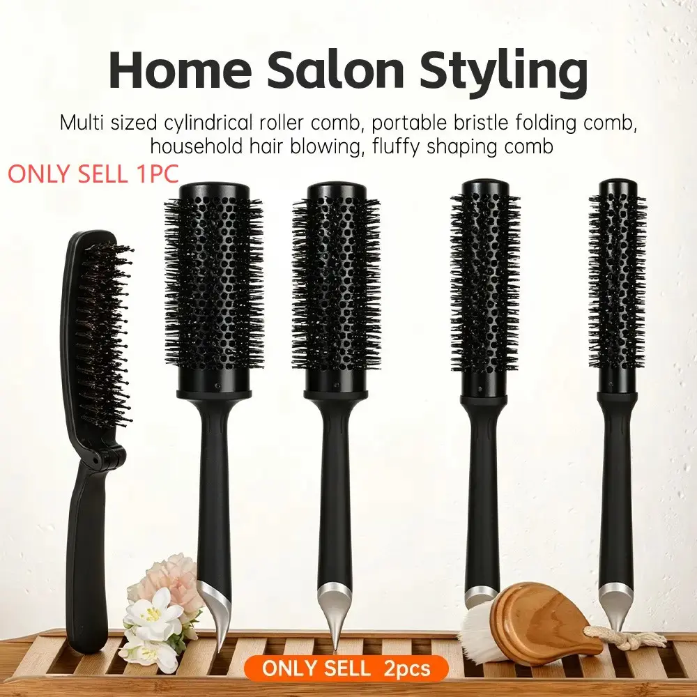 Ceramic Hair Curling Comb, Four Sizes Available, Aluminum Tube, Even Heat Distribution, Anti-Frizz, High Crown, Salon-Grade, Portable