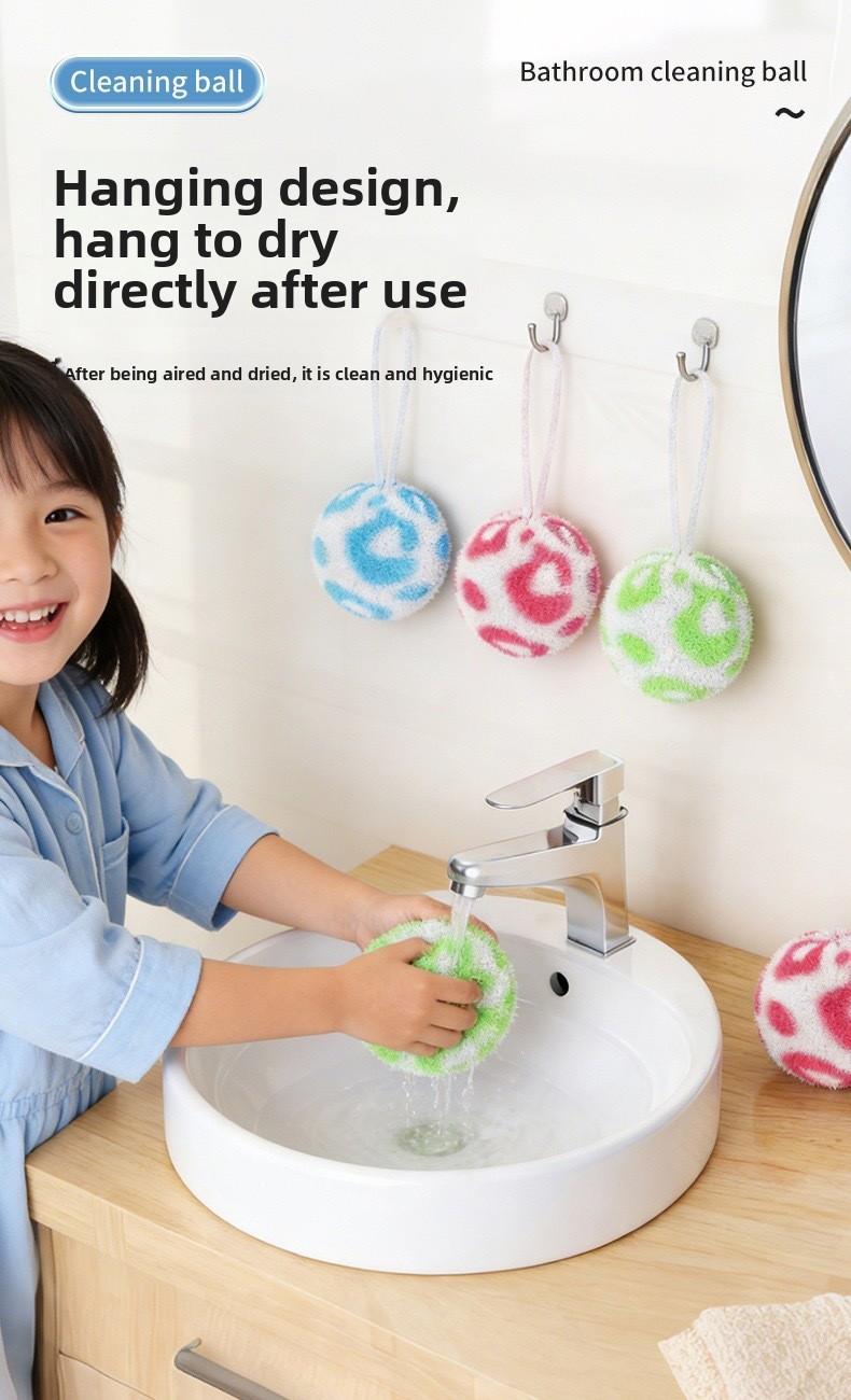 Bathroom Sink Cleaning Ball Scrubber Countertop Tub Brush for Washbasin Cleaning Multi - Purpose Bathroom Cleaning Tool