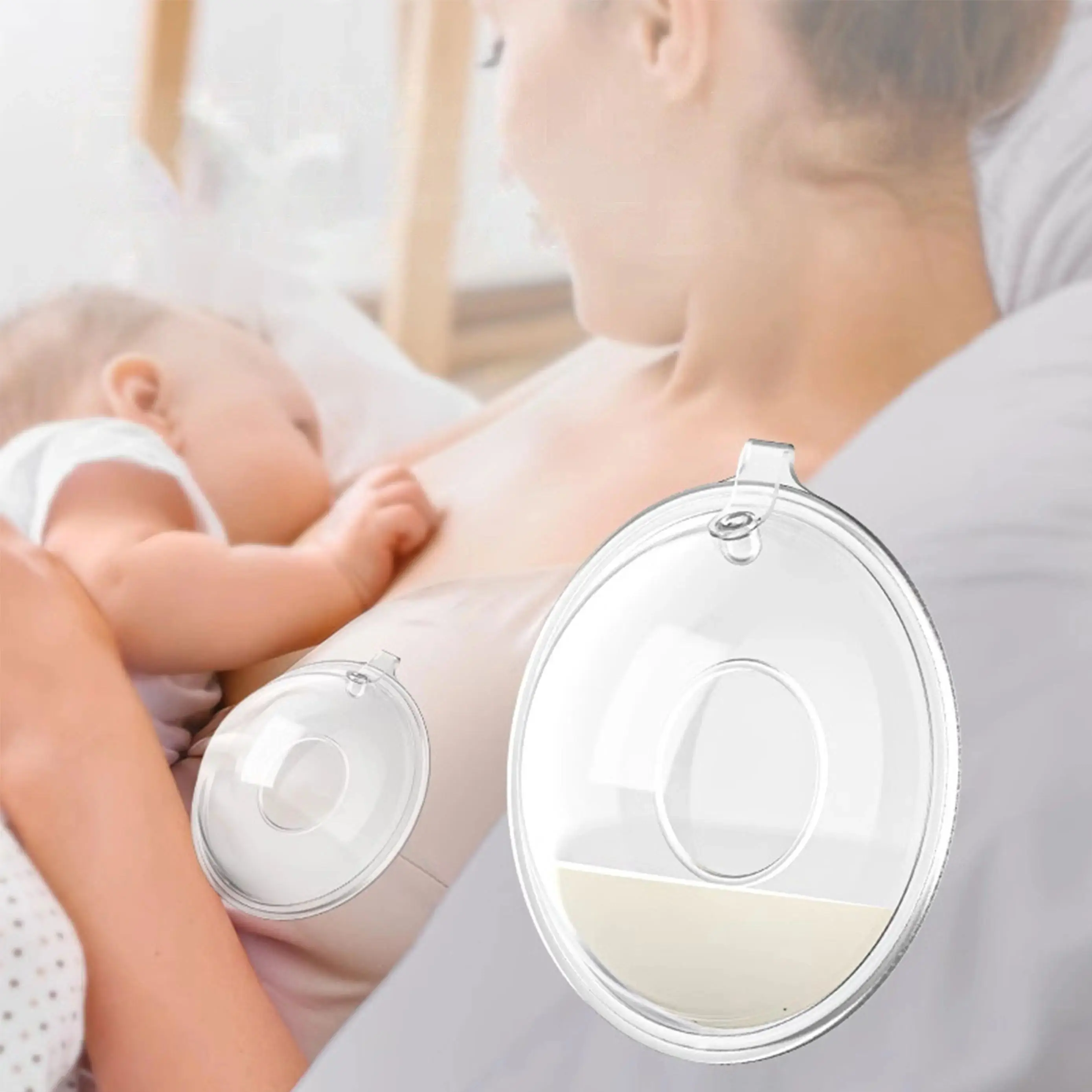 2Pcs Breast Milk Collector Silicone Baby Breast pump Saver Collector Anti-leakage Milk Reusable Protect Sore Nipples BPA FREE