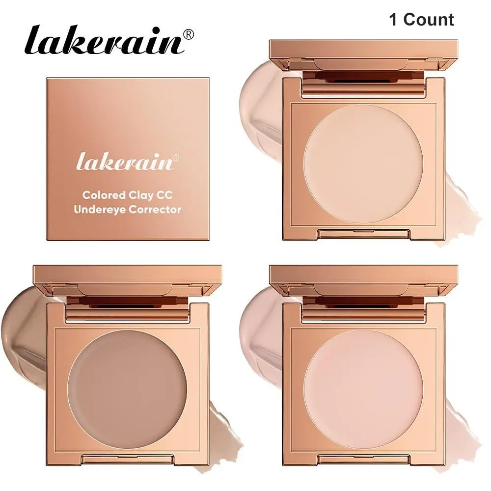 Colored Clay Undereye Corrector Concealer Foundation, Color Correcting Concealer, Neutralizes Dark Circles Dullness, Hydrating, Waterproof & Sweat-Proof, Won't Settle Into Fine Lines, 3 Shades Match Various Skin Tones, Ideal For Daily Wear Tired Eyes