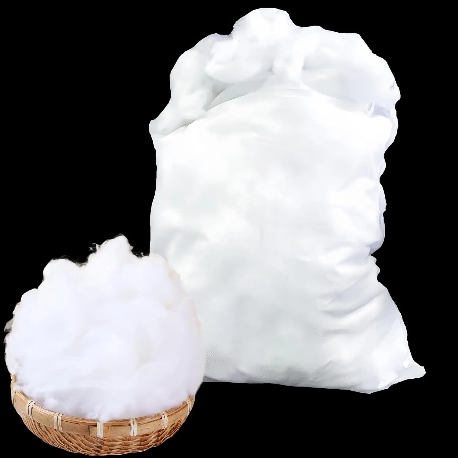 7 Ounce White Fluffy Soft Fake Snow - Artificial Snow & Fake Clouds for Christmas Decorations, Nativity, Gifts, Decorative Cotton (200g)