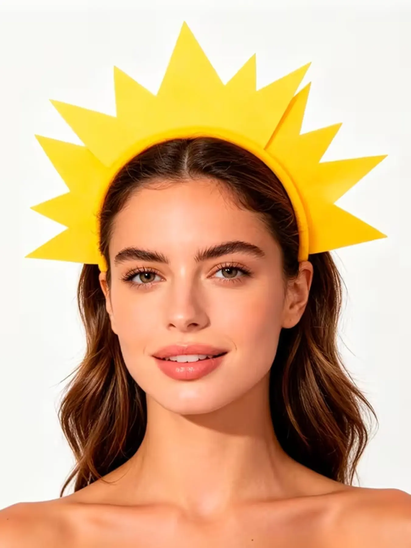 Sunflower Hairband, Bright Fiber Accessory, Eye-Catching Design, Perfect for Parties, Vacations, and Events