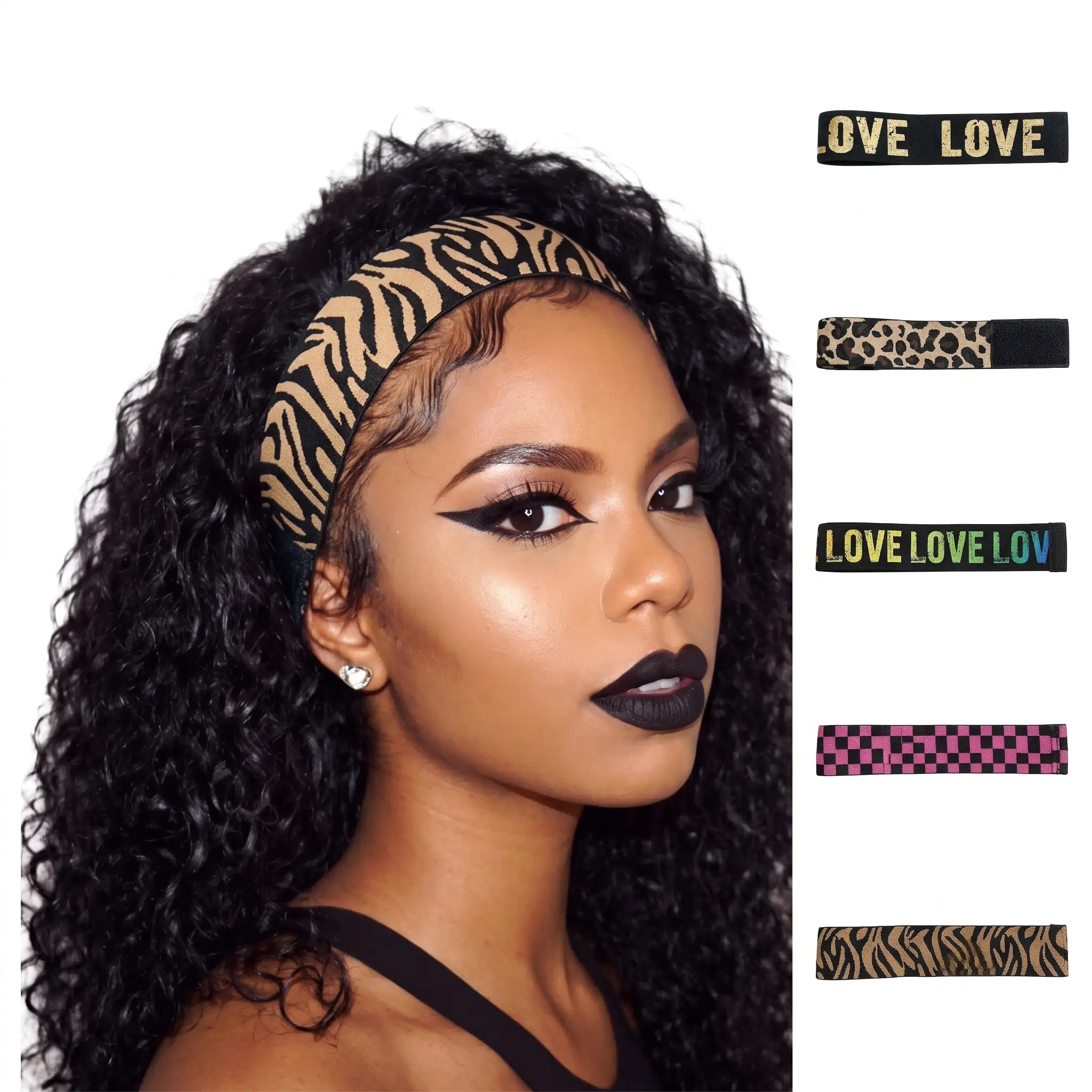 Hair Elastic Bands for Human Hair Wigs, 5-Pack, 1 Size, Smooth Base, Breathable and Lightweight, Slip-Free Hold for Wig Edges