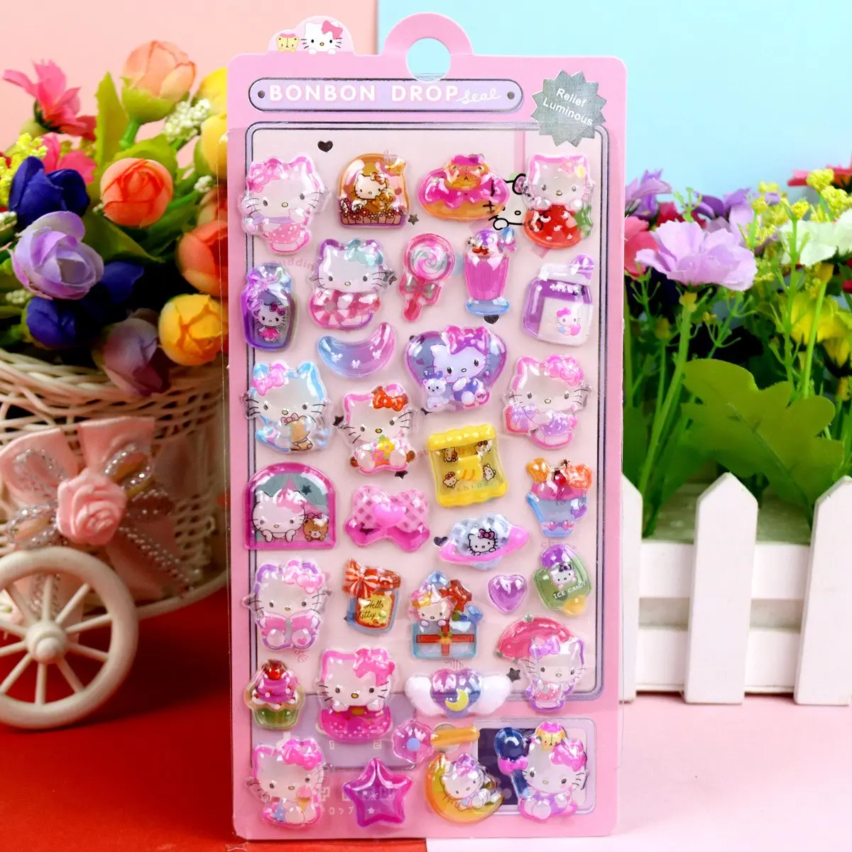 Set of 12 Cute 3D Stickers, Soft Plush Pukupuku, Fashion Decorative Stickers for Girls, Sticky Craft Supplies, Phone and Planner Use