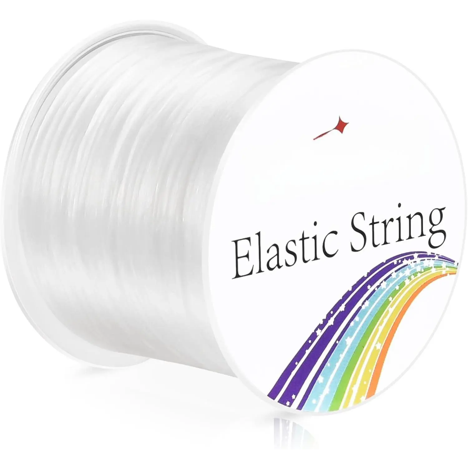 White Elastic String, Flat Width 1mm, Elastic String for Bracelets, Beading, Necklaces,  Making, Stretchy Cord Suitable for Various Types and Sizes of Beads