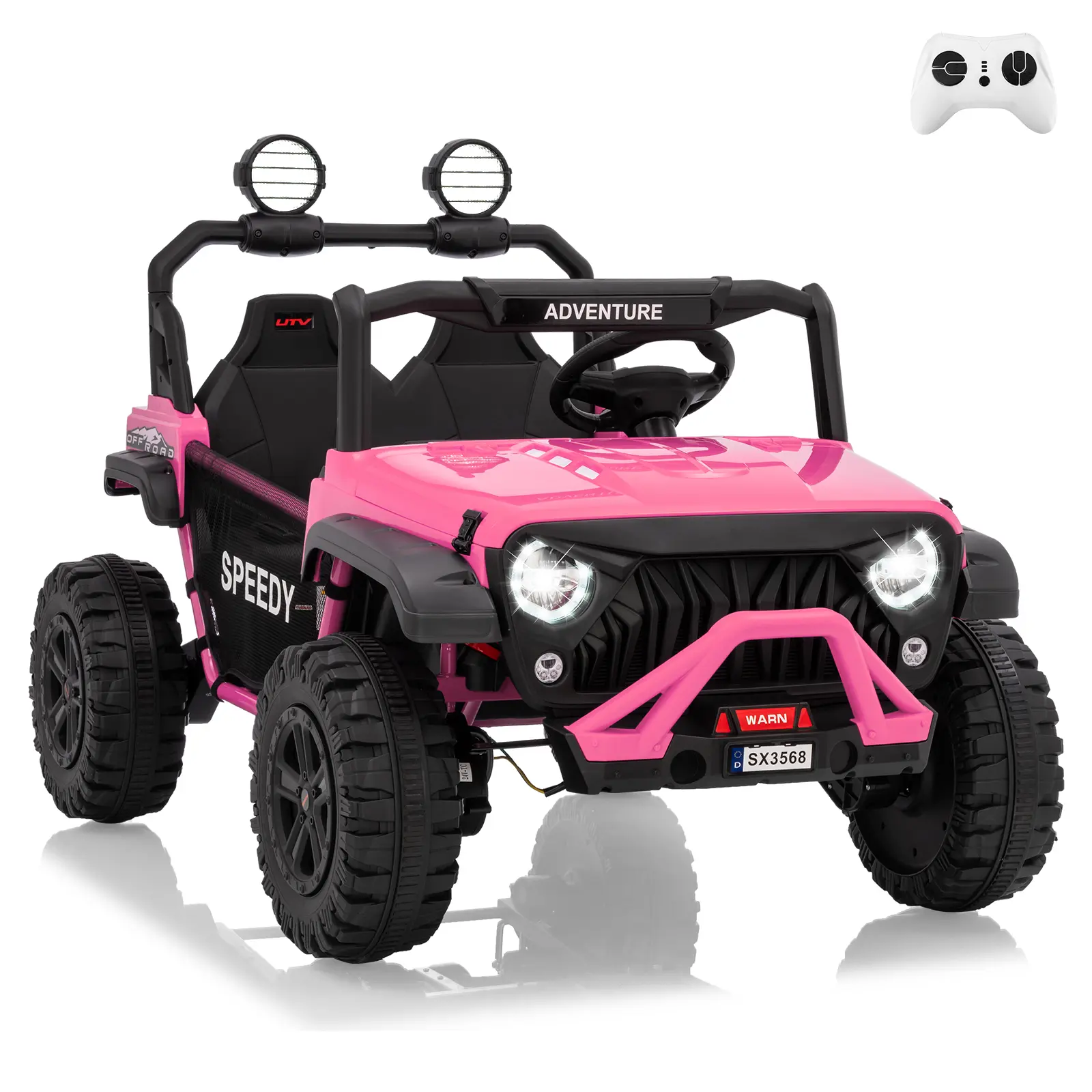 24V Electric Ride-On Car for Kids – 4×45W Motors, 3-5 MPH Safe Fast Speed, Parental Remote, Manual Mode, MP3, Smooth Start, White, Ages 3-8