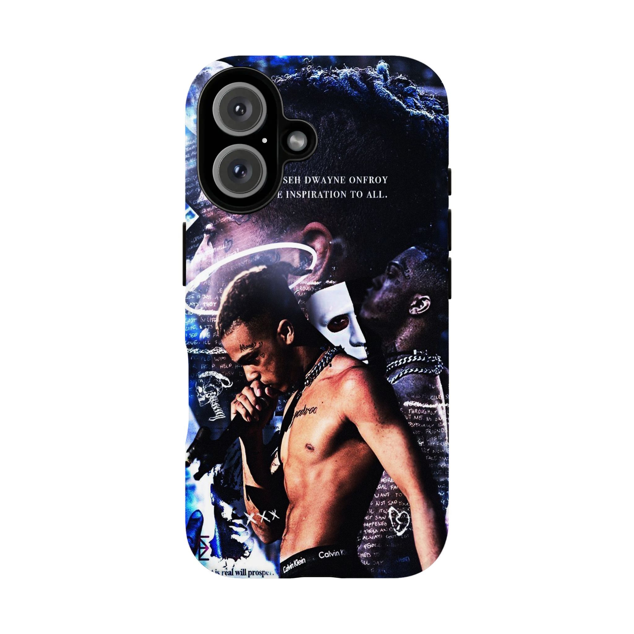 XXXTentacion-Themed 2-in-1 Film-Style Phone Case — Compatible with iPhone 12, 13, 14, 15, 16, 17 Series — Glossy Finish, Drop-Resistant, and Fade-Resistant Protective Cover