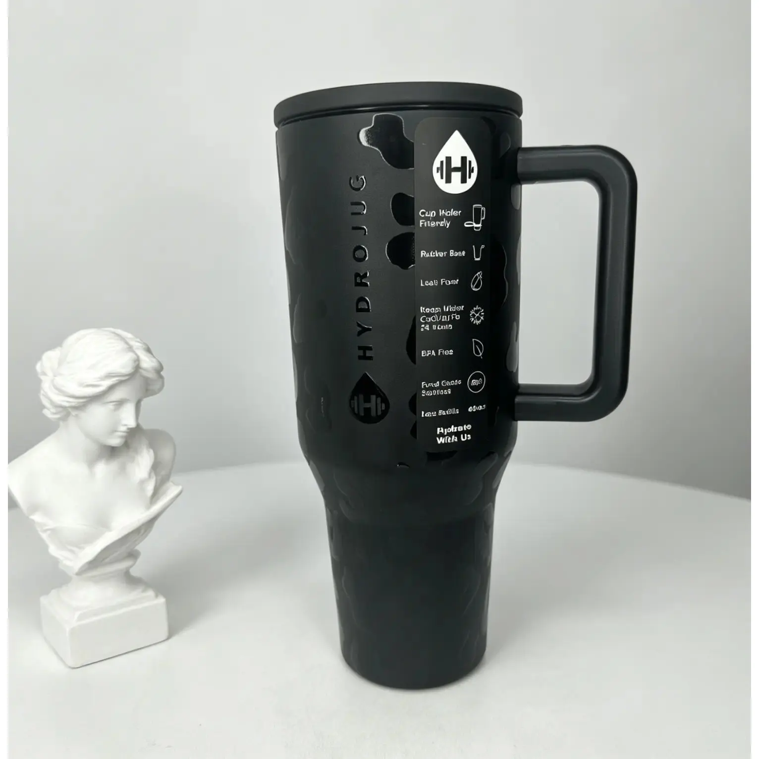 HydroJug Rodeo 40oz Limited Edition Black Camouflage Insulated Stainless Steel Vacuum Flask - Durable and Sleek Design Water Bottle, Travel Tumbler, Leak-Proof, Portable Vacuum Insulated Cup