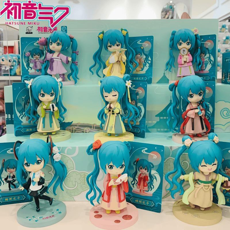 Hot Hatsune Miku Animation Game Blind Box Toys Hanfu Chinese Traditional Cloth Q-Version Anime Figures Action Model Collection popular