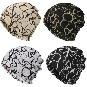 Women's Slouchy Beanie Chemo Hats - Soft Open Top Sleep Cap - Breathable Stretch Head Scarf and Cancer Headwear