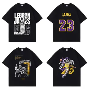 Fashion J-James Classic Cool 23 Streetwear Crew Neck Pure Cotton T-shirt Women Men Unisex Summer Comfortable and Stylish Items Holiday Gifts Father's Day