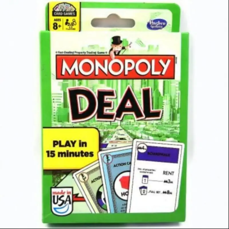 Monopoly Trading Card Game Set, Fast-Paced Card Game, Fun Family and Kids Game, Ages 8+, 2-5 Players, 15 Minutes, Travel Game