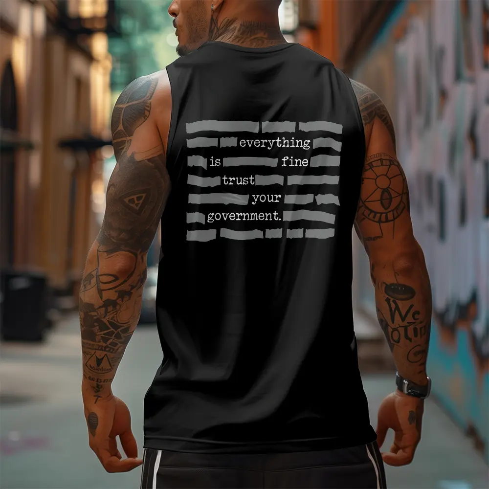 90s Graphic Sleeveless Tank Tops Men Vest Streetwear Outfits Men Vacation Outfits Sleeveless Shirt