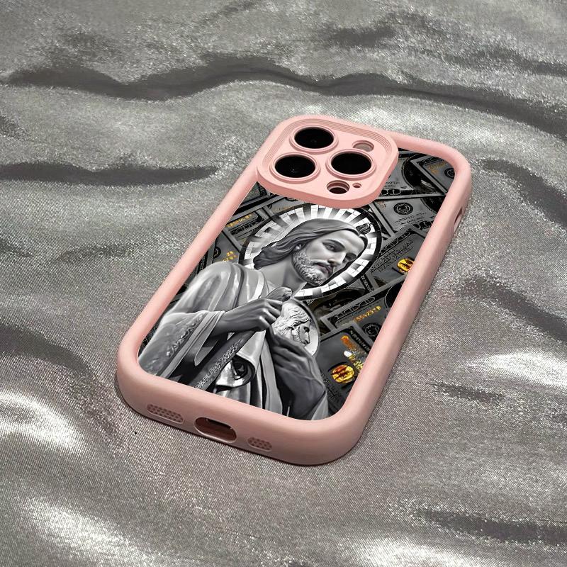 San Judas Tadeo Pattern Phone Case , Soft Silicone Tpu Protection and Shockproof For iPhone 17 16 15 Pro Max 14 16Pro 13 12 11 X Plus Air Mini 17e Money
