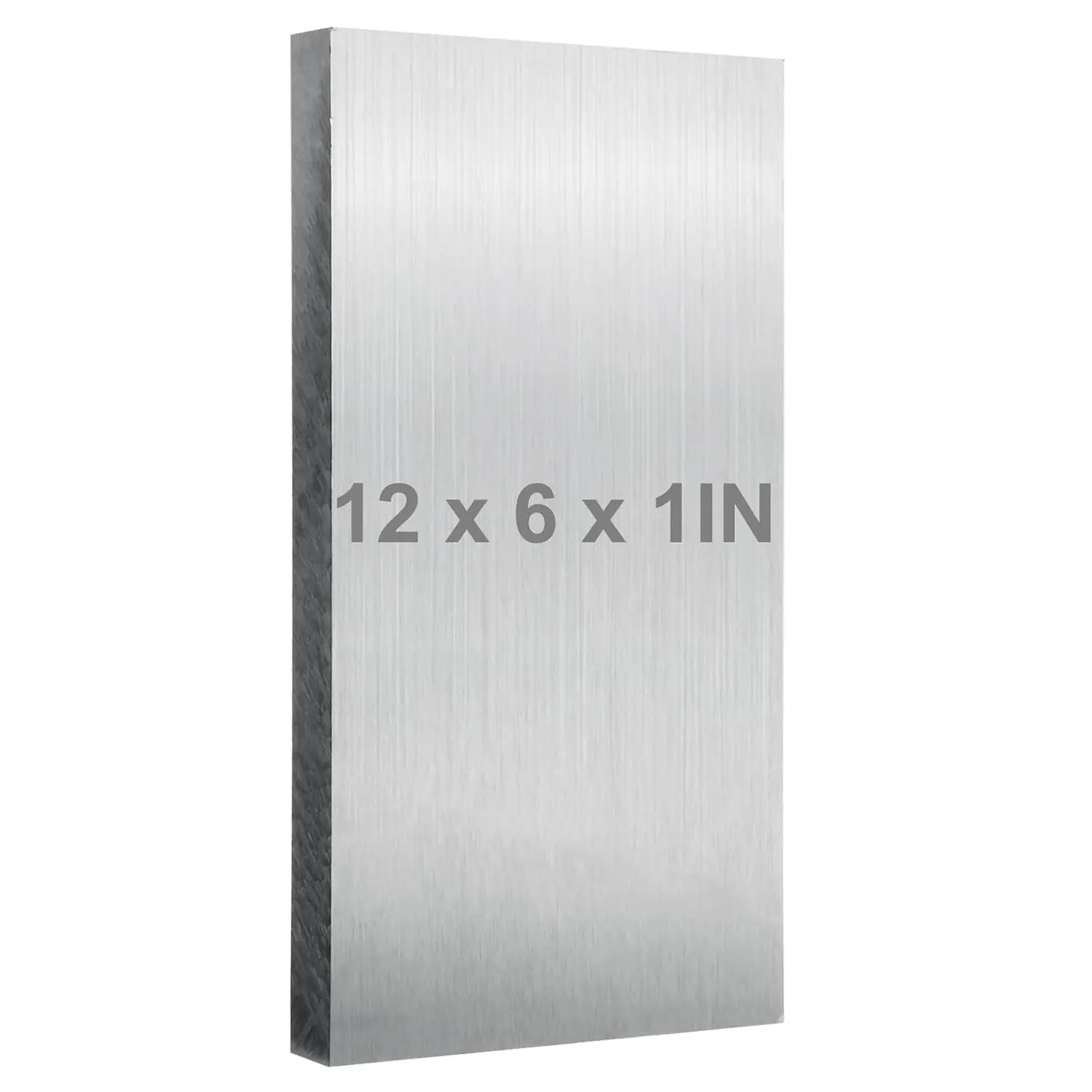6061  Sheet Metal 12 x 6 x 1 Inch Thick Flat Plain  Plate Covered with Protective Film, Metal Plate for Crafting Industry Welding
