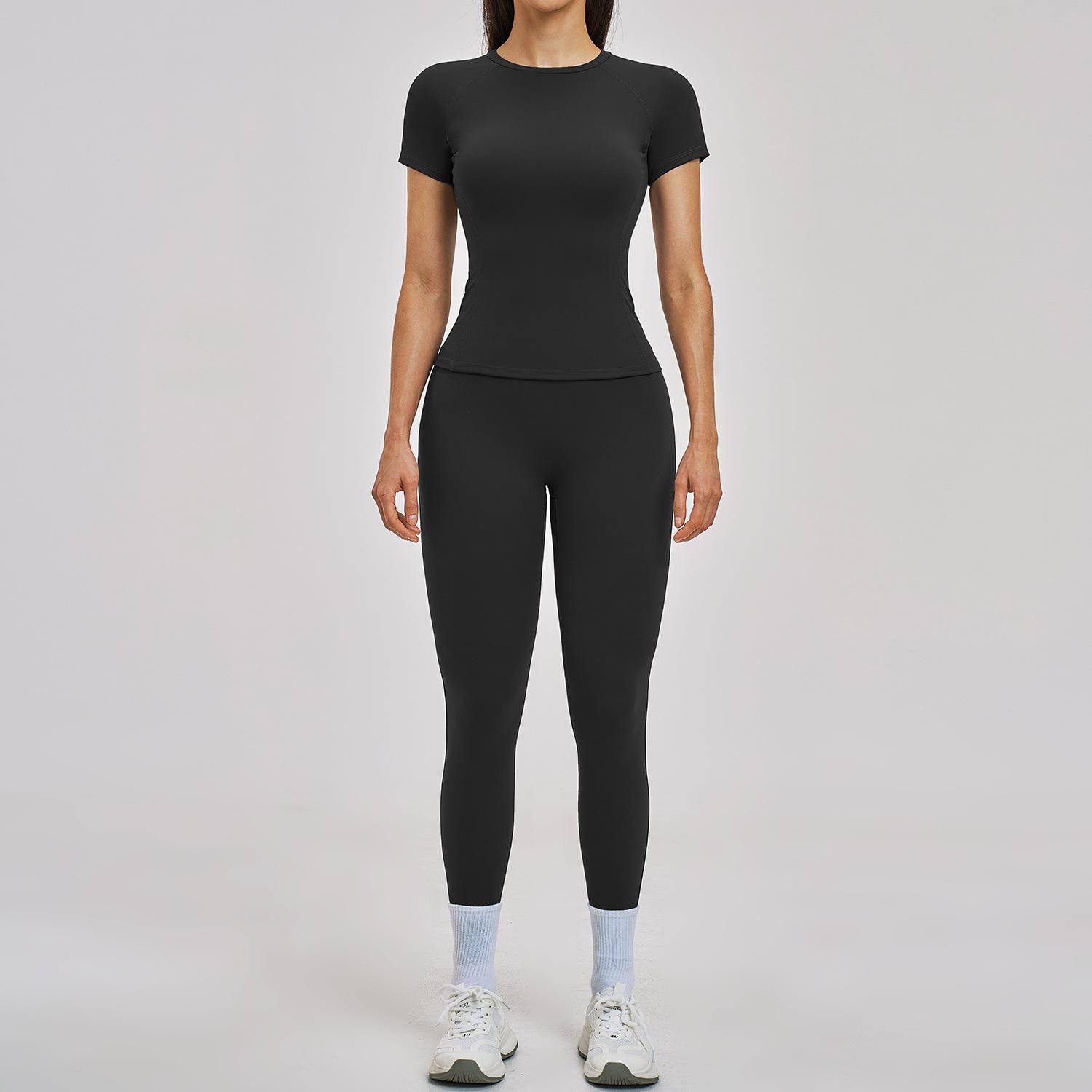 Premium Women's Workout Sets & Sweatpants Soft Brushed Fabric Crew Neck Yoga Suits High Stretch Slim Fit Pilates Outfits for Gym Training & Daily Wear