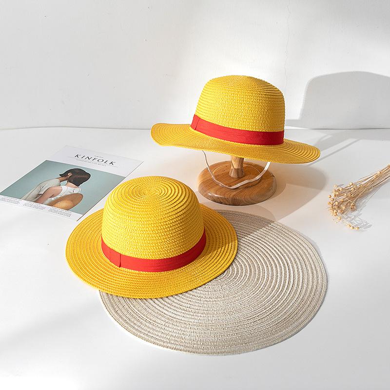 One Piece Straw Hat COSPLAY Anime Costume Straw Parent-Child Hat Performance Hat Gift for Friends party