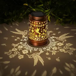 Hummingbird Solar Lanterns Outdoor Waterproof,Garden Decor Metal Hanging Decorative Solar Lights,Mothers Day Gifts,Birthday Gifts for Women Mom Grandma，Gardening Gifts for Yard, Patio, Lawn, TabletopGift