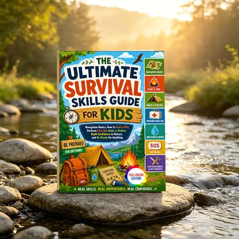 Ultimate Survival Skills Guide for Kids, Learn Navigation, Start Fires, First Aid, Build Shelters, Boost Confidence in Nature