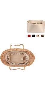 Purse Organizer Insert, Felt Bag Organizer For Handbag Purse Organizer,13 Colors, 6 Size (Medium, Black)