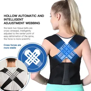 Posture Corrector for Men Women, Invisible Open Shoulder Back Brace, Hunchback Back Aligner for Daily Wear, Adjustable Support Belt for Sitting Standing