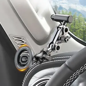 Off-Road Vehicle Magnetic Phone Holder, Universal Car Off-Road Vehicle A-Pillar Handlebar Magnetic Mobile Phone Mount, Truck A-Pillar Phone Bracket, Aluminum Alloy Support Rod Car Phone Mount