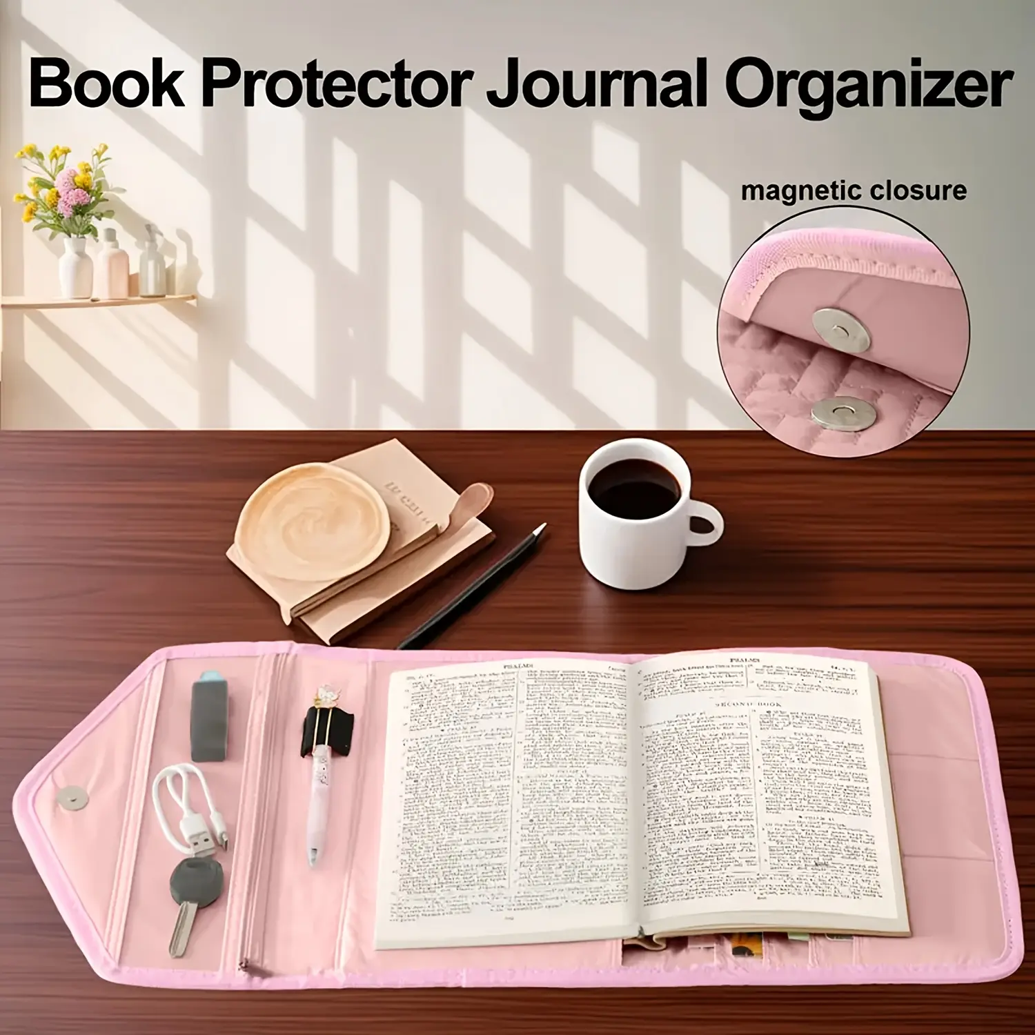 Professional Office Organizer Folder with Pen Loop, Zipper Pocket & Business Card Slot - Heavy-Duty Notebook Organizer with Pen Holder for Teachers, (Office, School, Business Use), School Supplies