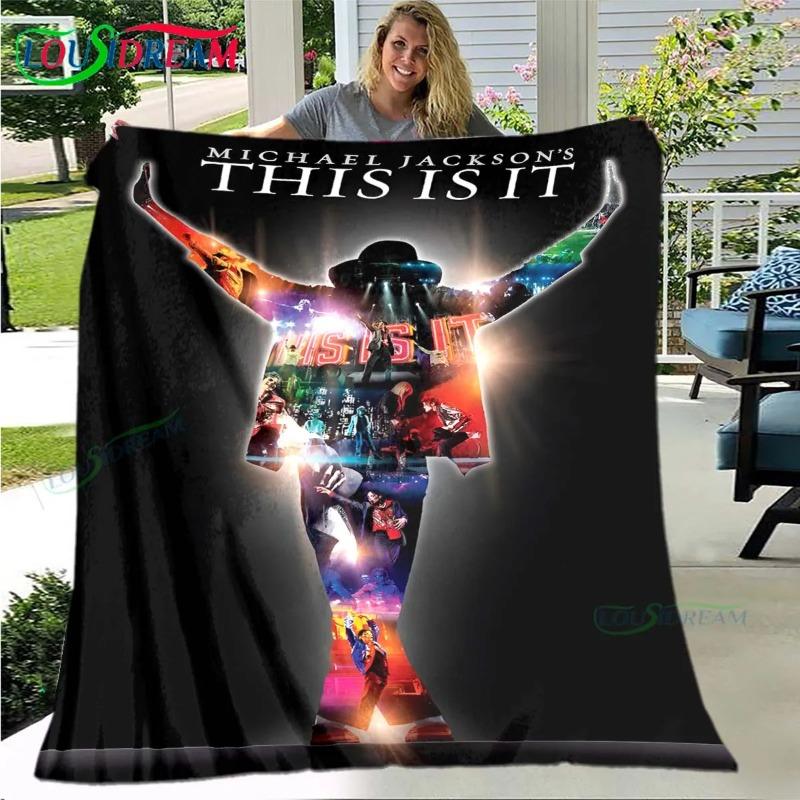 Fashion Singer M-Michael-Jackson Pattern Blanket Flannel Thin Blanket Portable Home Travel Office Lunch Break Blanket Gift Fashion Singer M-Michael-Jackson Pattern Blanket Flannel Thin Blanket Portable Home Travel Office Lunch Break Blanket Gift