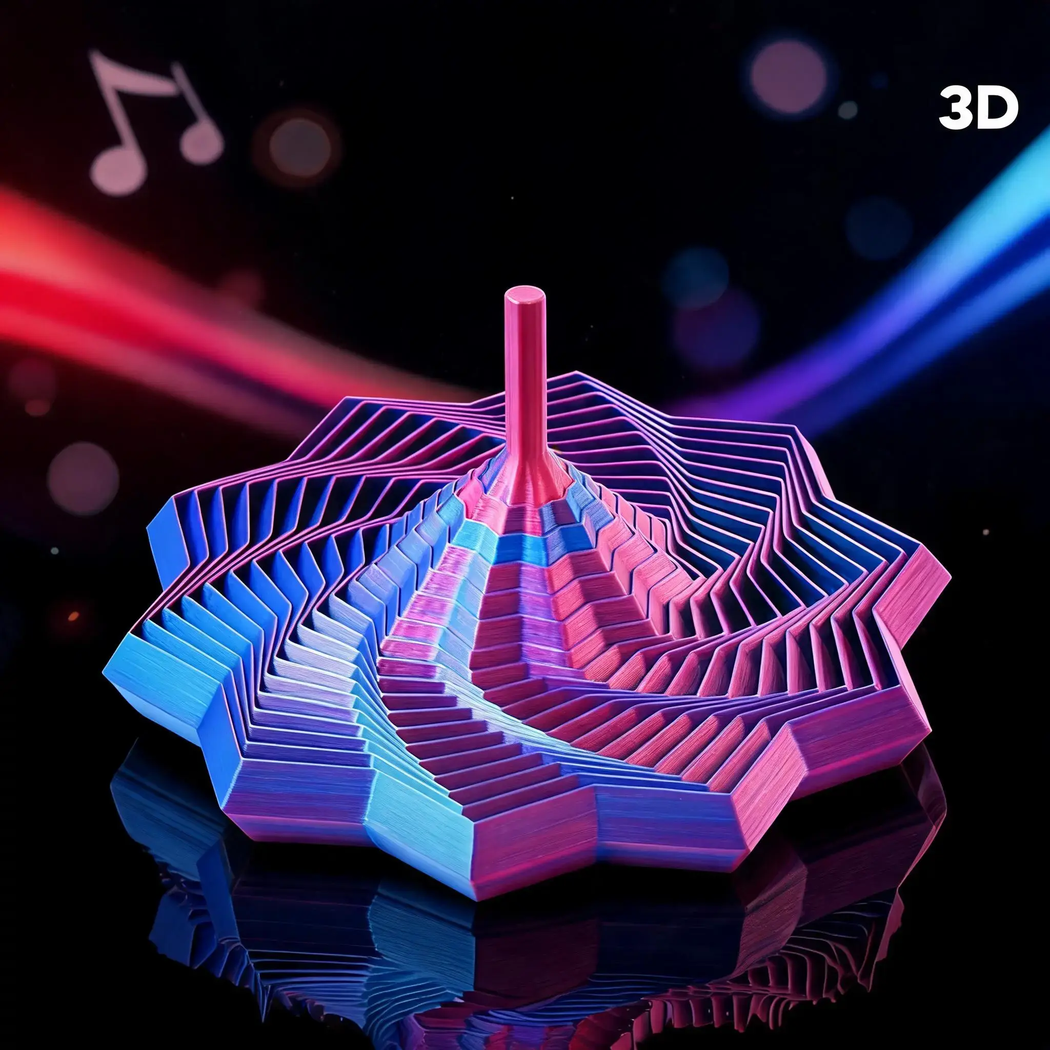 Multicolor Gradient Gyroscope Set, Expandable Sensory Relaxation Star Desktop Decor, 3D Printed Deformable Design, Size Options Available