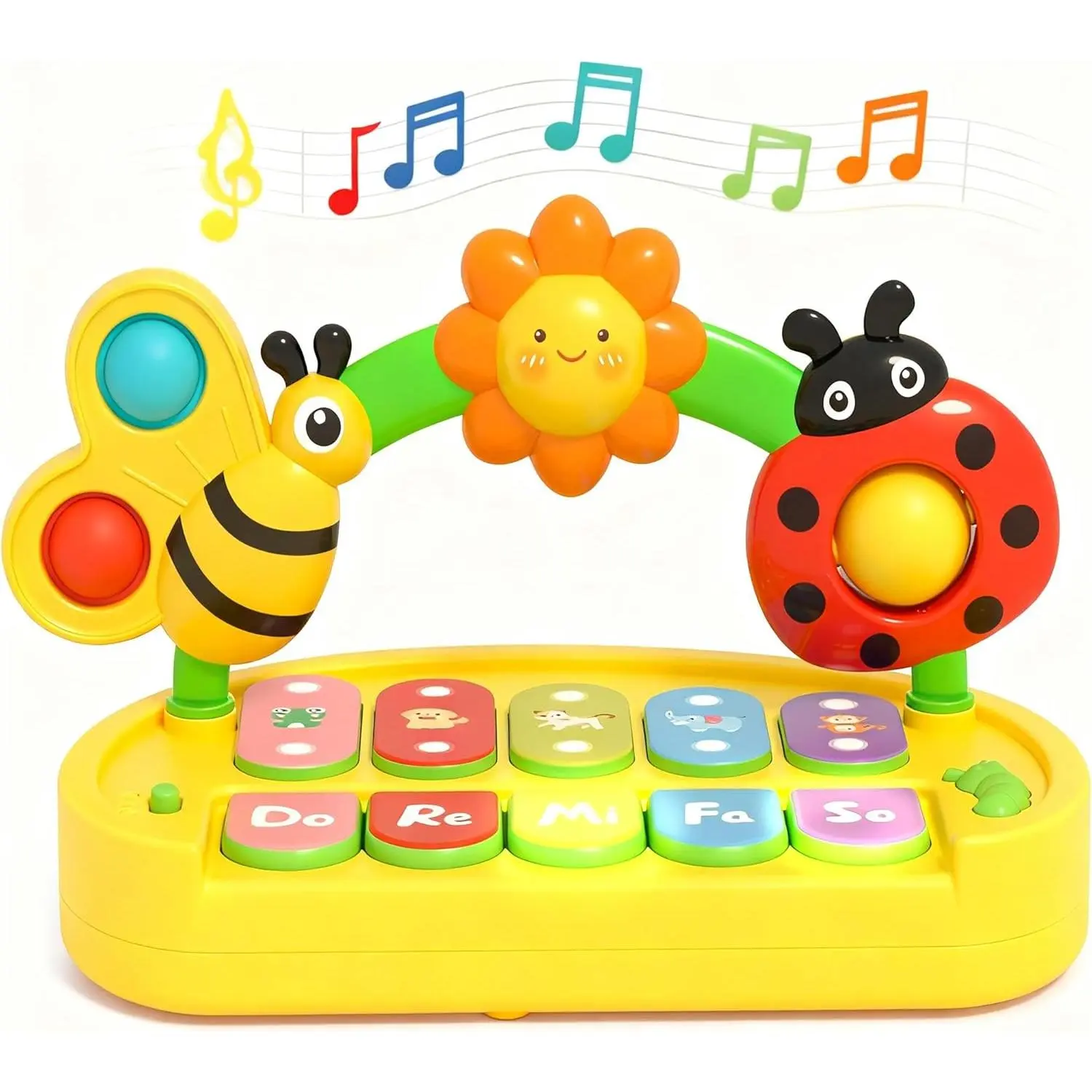 Baby Piano Toy 6-12 Months, Light Up Music Baby Keyboard for Girls Boys, Infant Musical Toys 6 9 12 18 Month Old, Educational Learning Piano for Babies Tummy Time, 1 Year Old Girl Boy Gift