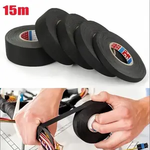 15m Car Wire Bundling Tape, Flame Retardant High Temperature Resistant, Insulating Noise Reduction, Effective Interior Sound Elimination Tool