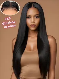 28 Inch Long Silky Straight Wigs for Women, Gorgeous Fluffy Wigs without Bangs, Synthetic Lace Front Wigs for Party, Daily Use