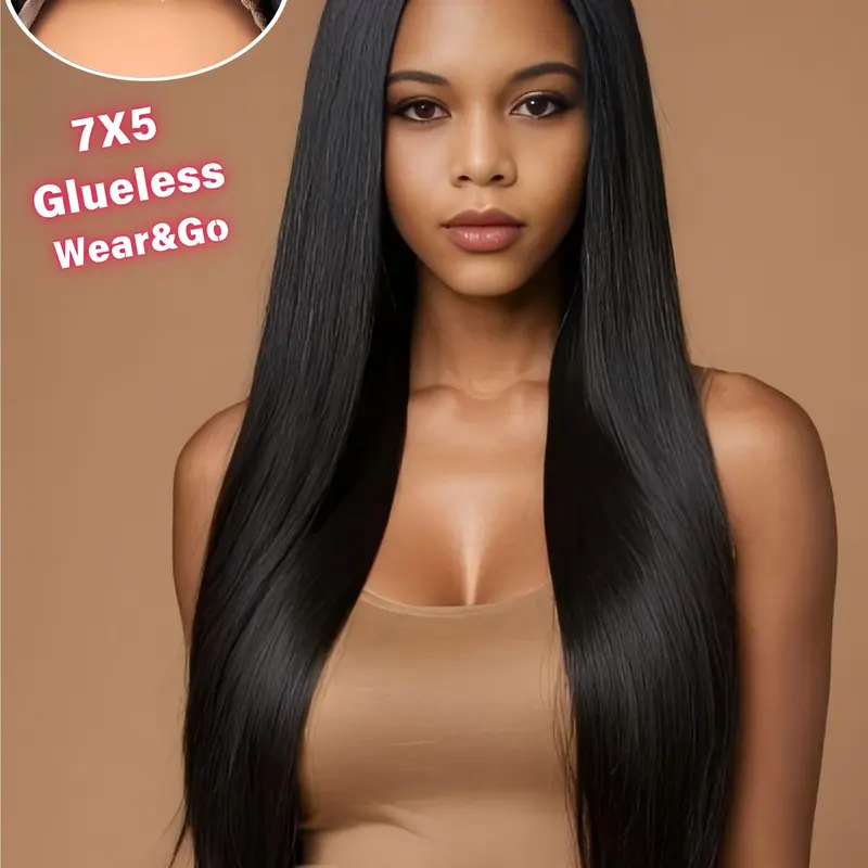 28 Inch Long Straight Synthetic Hair Wigs Fashion Wig Lace Front Wig for Women, Gorgeous Fluffy No-Bangs Glueless Frontal Wig for Parties and Daily Use, Glueless Ready to wear wig, Fluffy Glueless Wigs #GLOBAL PICKS
