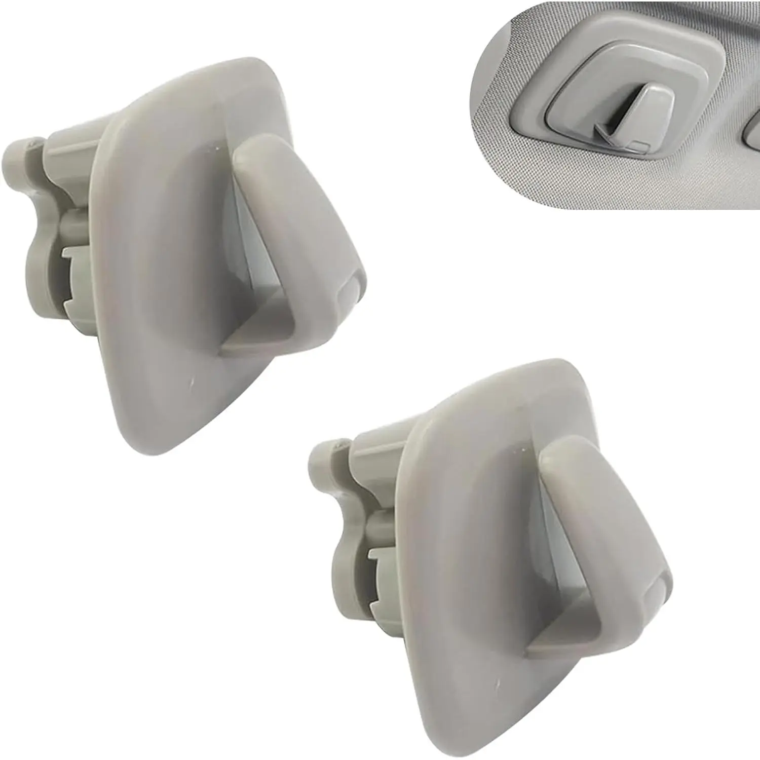2 count Interior  Roof Hanger Hook, Portable Lock-Buckle Interior  Hanger, Multi-Functional  Roof Storage Hook, Compatible with Volvo XC60 XC40 XC90 V90 S90 (Gray)