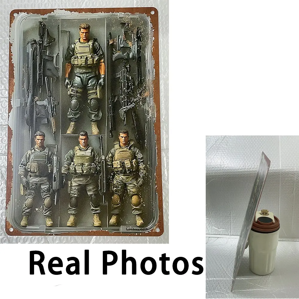 Special Forces Action Figure Set, Military Themed Action Figure Set with Various Weapon & Equipment, Home Decor for Living Room, Bedroom, Office, Articulated Figures, Collectible Action Figure