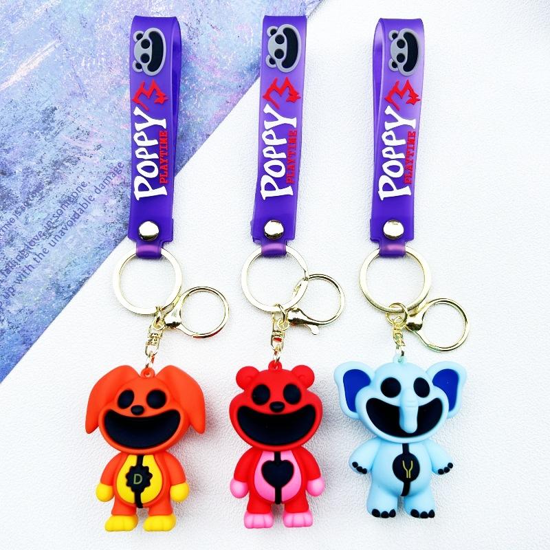 New Cross-Border Smiling Animals Poppy Keychain Smiling Critters Peripheral Pendant Cartoon Doll