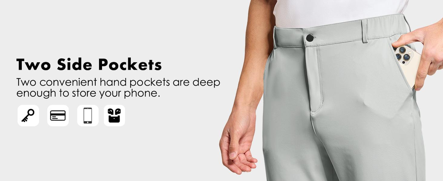 Willit Men's Golf Joggers Pants Stretch Slim Fit Work Dress Pants Quick Dry Athletic Pants with Pockets Ankle banded pants