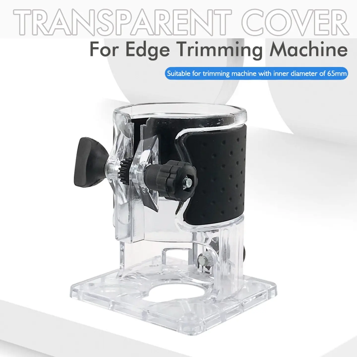 Woodworking Edge Trimmer Base Transparent Cover, Carving Machine Protective Shell, Electric Tool Accessories, Woodworking Equipment, Hardware