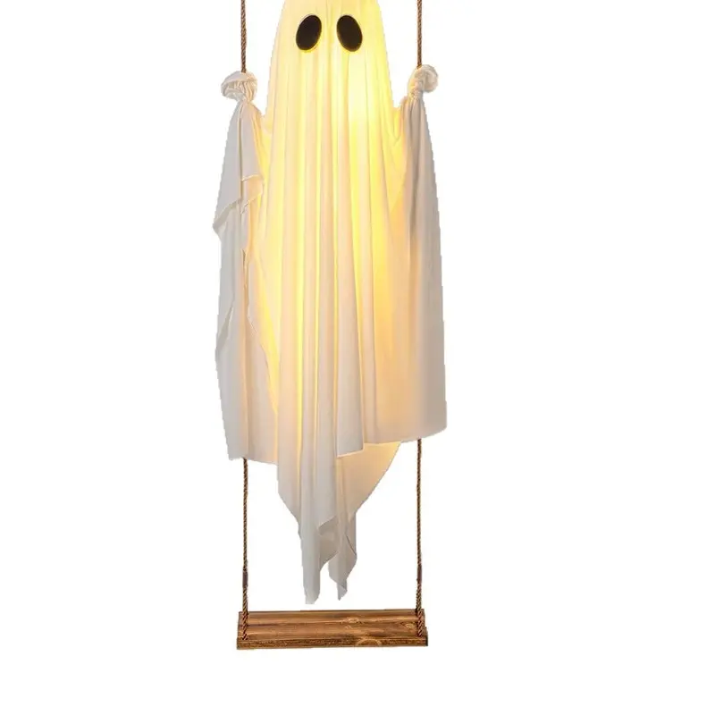 Halloween Swing Hanging Ghost Large Specter, Can Emit Light, Outdoor Scene Decoration Prop For Creating Atmosphere