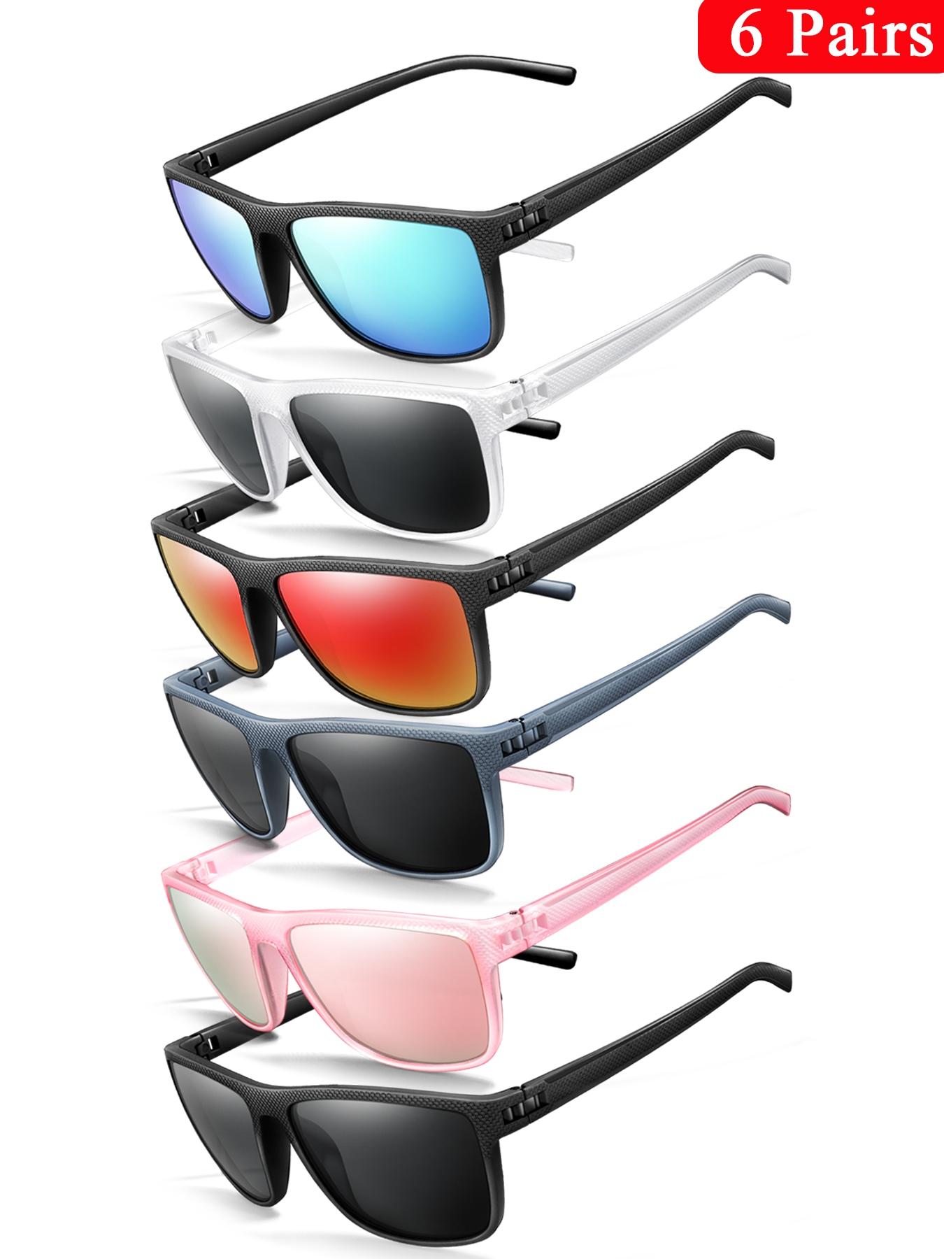 Outdoor Sports Polarized Sunglasses, Rectangle Frame Sunglasses for Men & Women, Sports Eyewear for Hiking & Running, Polarized Cycling Glasses