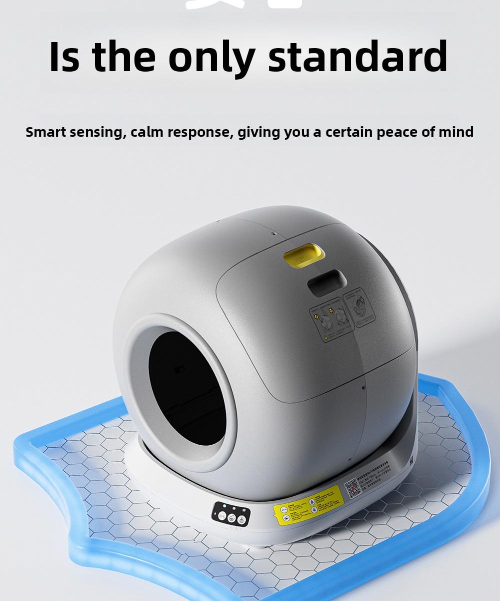 Smart app-controlled cat litter box, fully automatic, extra-large, anti-splash, enclosed cat toilet