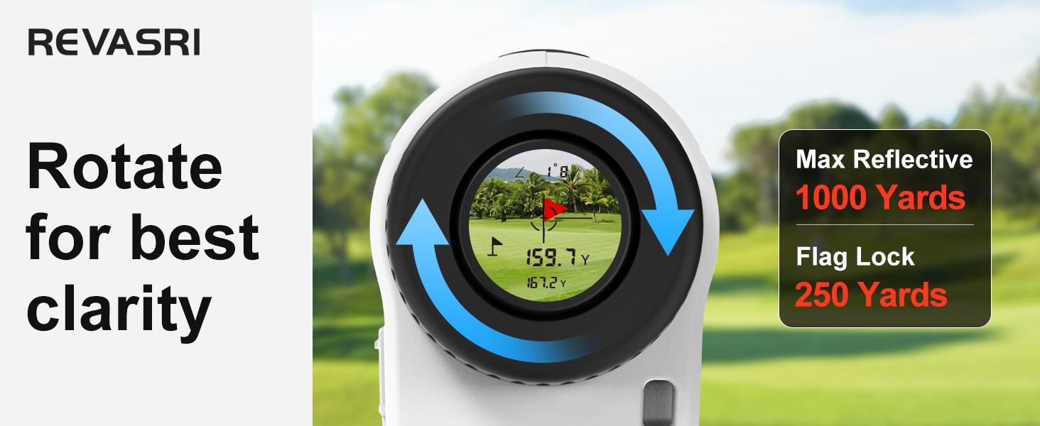 Golf Rangefinder with Slope and Pin Lock Vibration, External Slope Switch for Golf Tournament Legal, Rangefinders with Rechargeable Battery 600/1000YDS Laser Range Finder