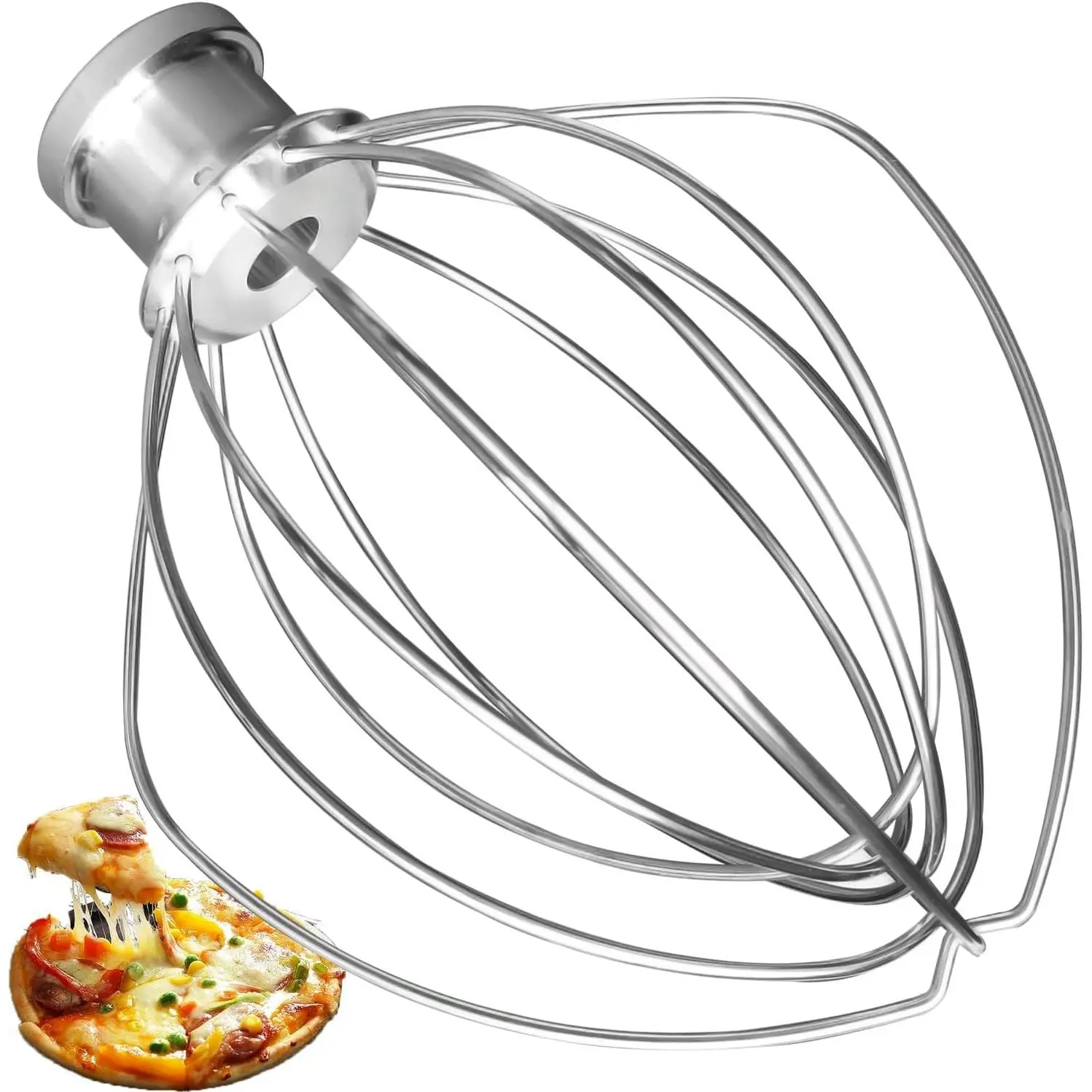Stainless Steel Wire Whisk for KitchenAid 4.5-Qt & 5-Qt Tilt-Head Mixers - Aluminum Alloy Construction, Tilt Head Fit, Easy-Wash Baking Mixing Kitchen Utensil