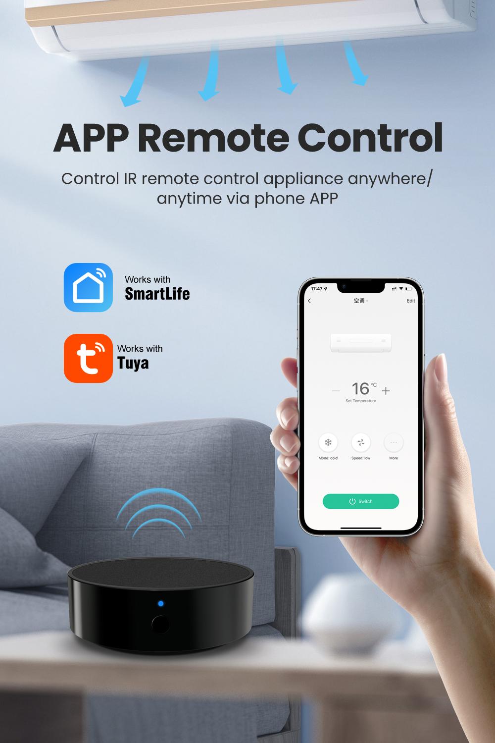 WiFi IR Remote Control Smart Home Infrared Controller for Air Conditioner ALL TV Support Alexa Google Home