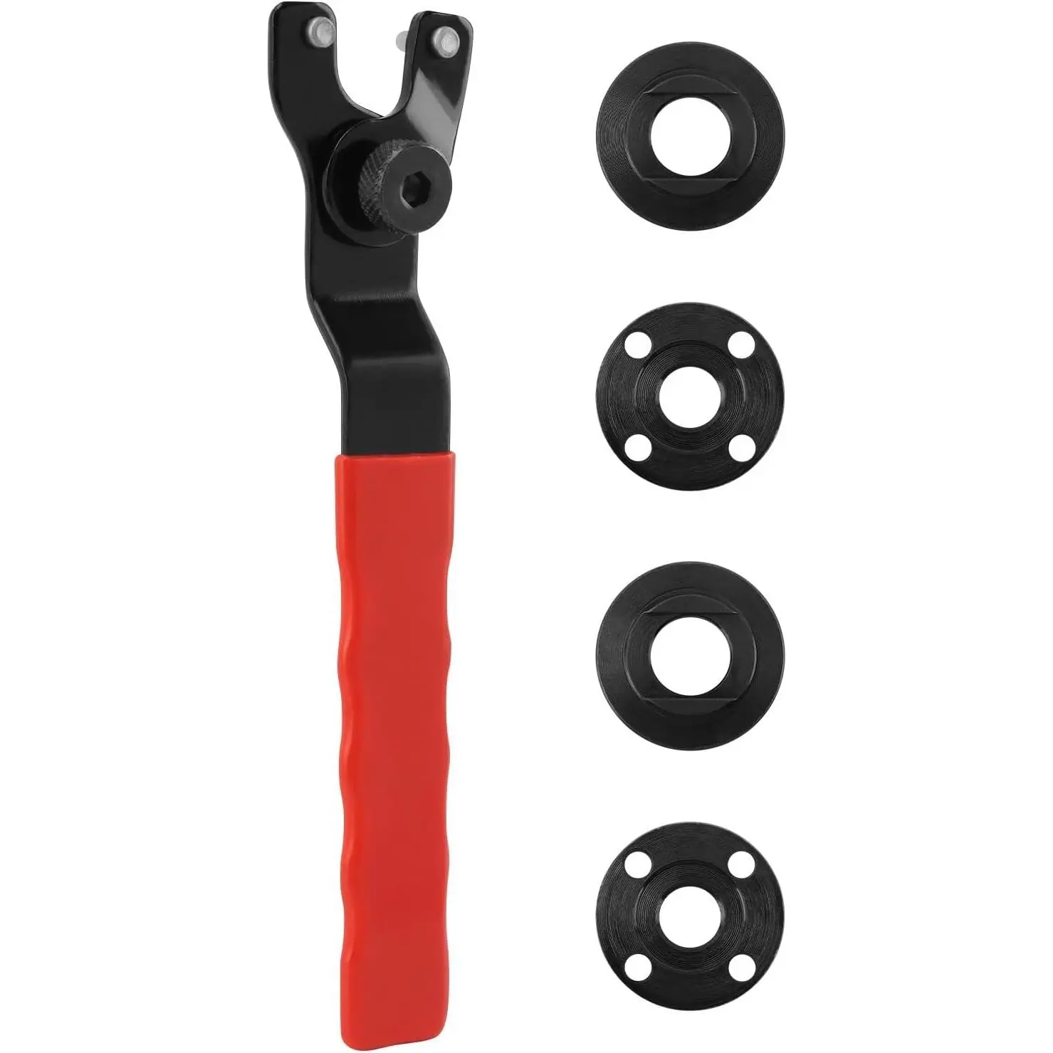 Wrench  Adjustable  Spanner ​Wrench with 4  Shaft Nut, Compact With Nuts Wide Compatibility Repair Easy To Use Angle  Wrench(COLOR:Red)