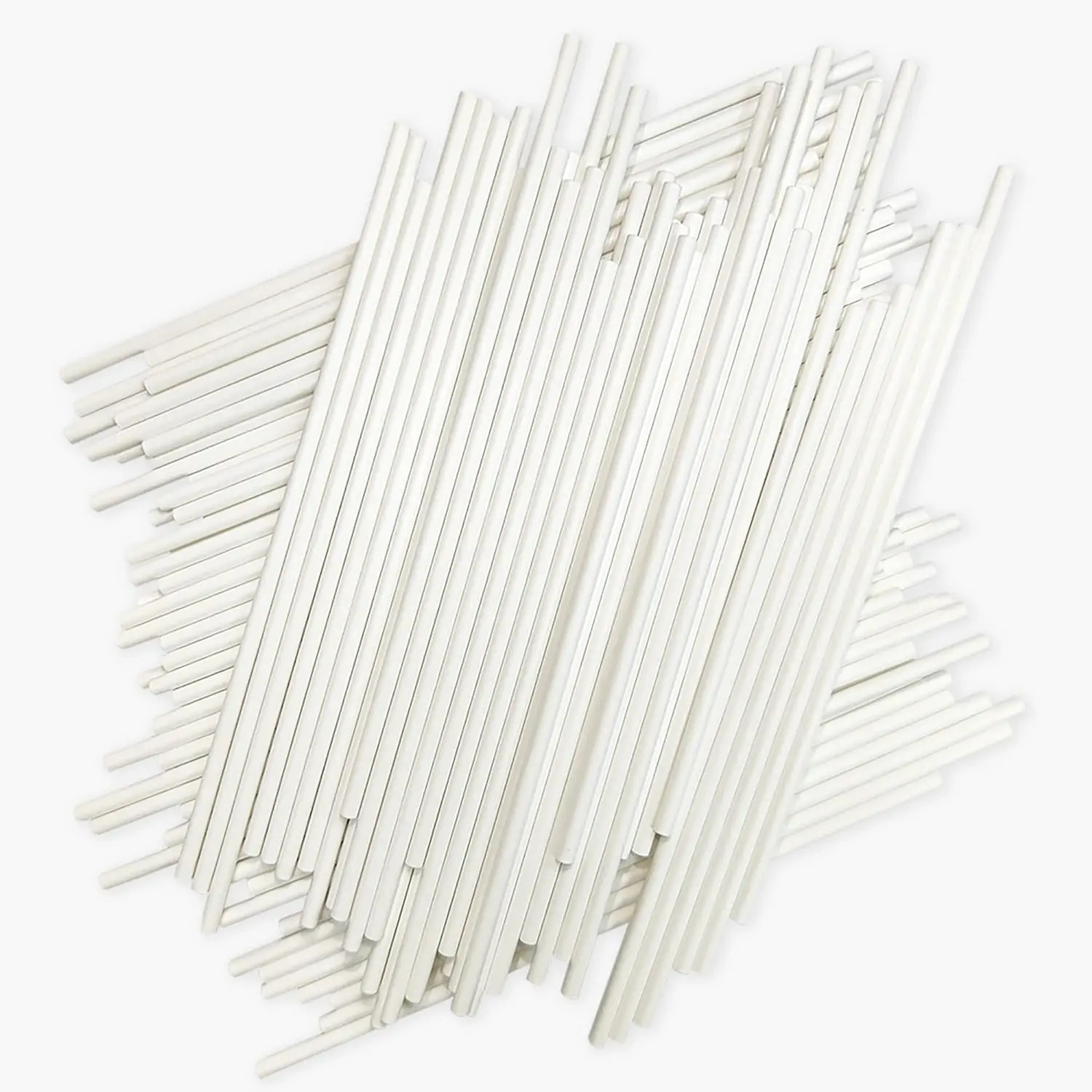 100 Count 6 INCH White Paper Lollipop Sticks,Cake Pop Sticks,Sucker Sticks for Cookies,Rainbow Candy,Chocolate,Cake Topper