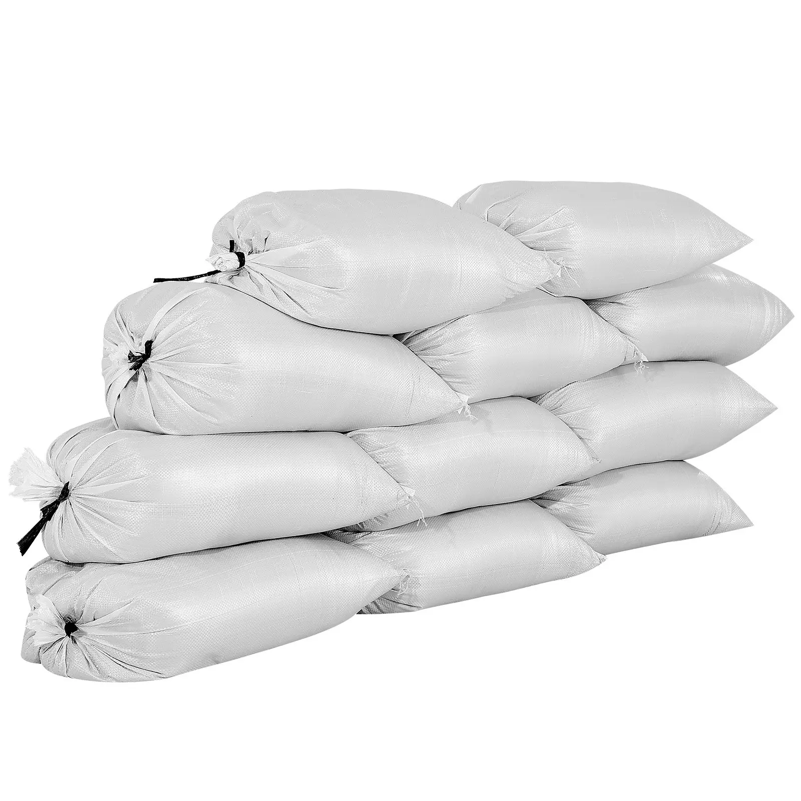 【DealsForYouDays】VEVOR Bulk Empty Sandbag Set, 300-Pack 16x26 in Heavy-Duty Woven PP Polypropylene Sacks with Ties, 50lb Capacity Emergency Disaster Prep Tool Kit for Flood Barriers, Tear-UV Resistant White